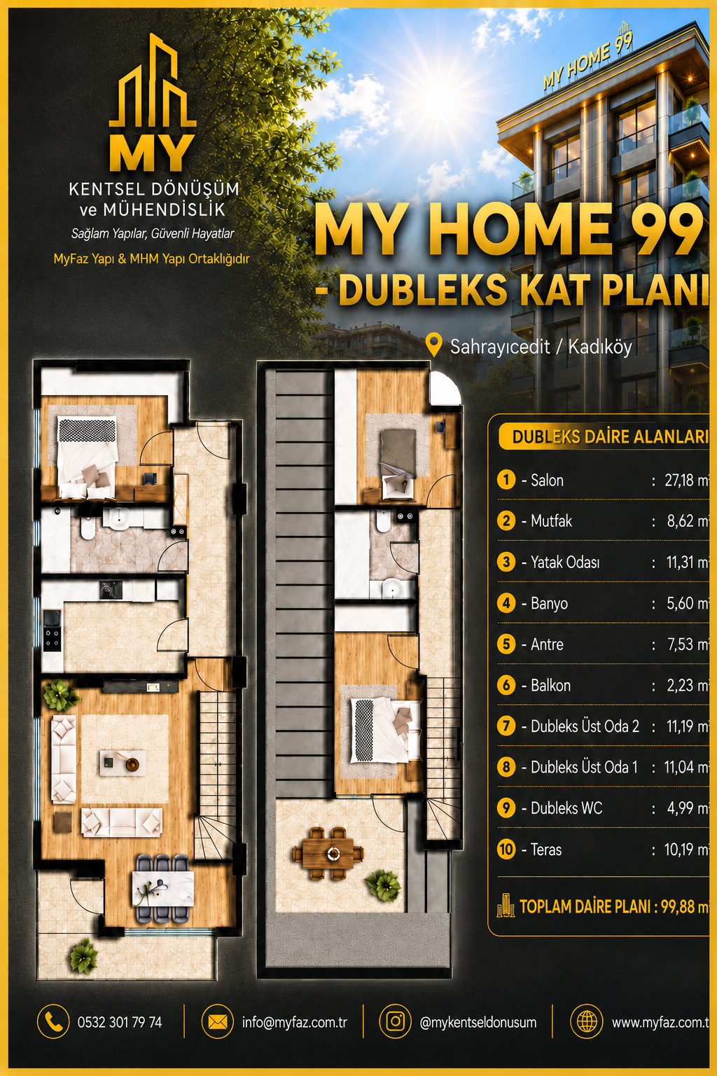 Dubleks kat planı